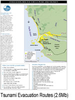 tsunami escape route map